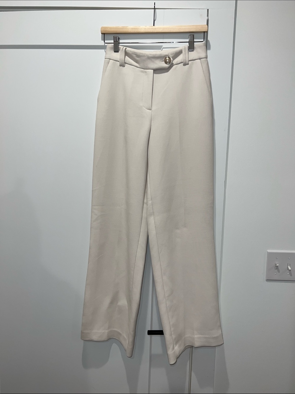 Zara Cream Wide Leg Trousers